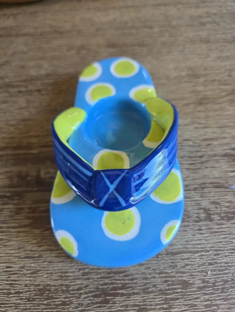 Goofy Garden Tealight Holder Set Of 3 - Green & Blue